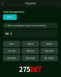 deposits 275BET
